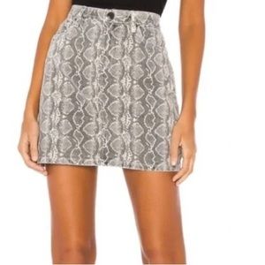 BLANKNYC Snake Print Mini Skirt